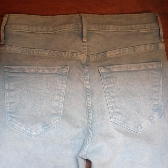 MOTHER the insider crop step fray jeans in Aquatic (sz26) - Picture 11 of 15